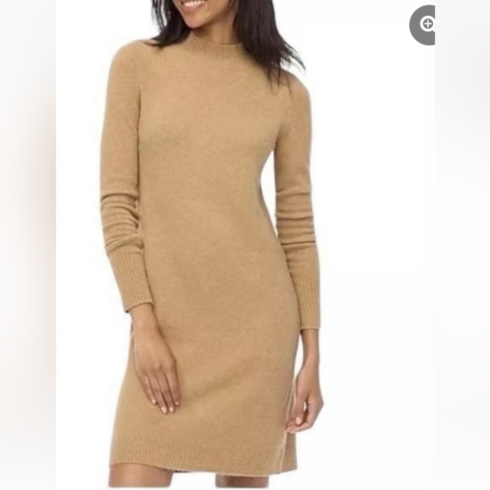 J. Crew Factory Tan Long Sleeve Sweater Dress